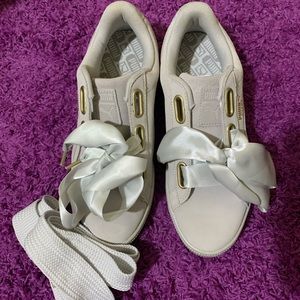 Puma - suede heart satin sneaker